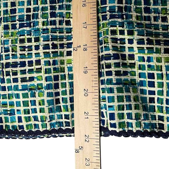 Womens Vtg Safe Silk by Adrianna Papell Blazer Watercolor Windowpane Silk Size 6 - Picture 7 of 7
